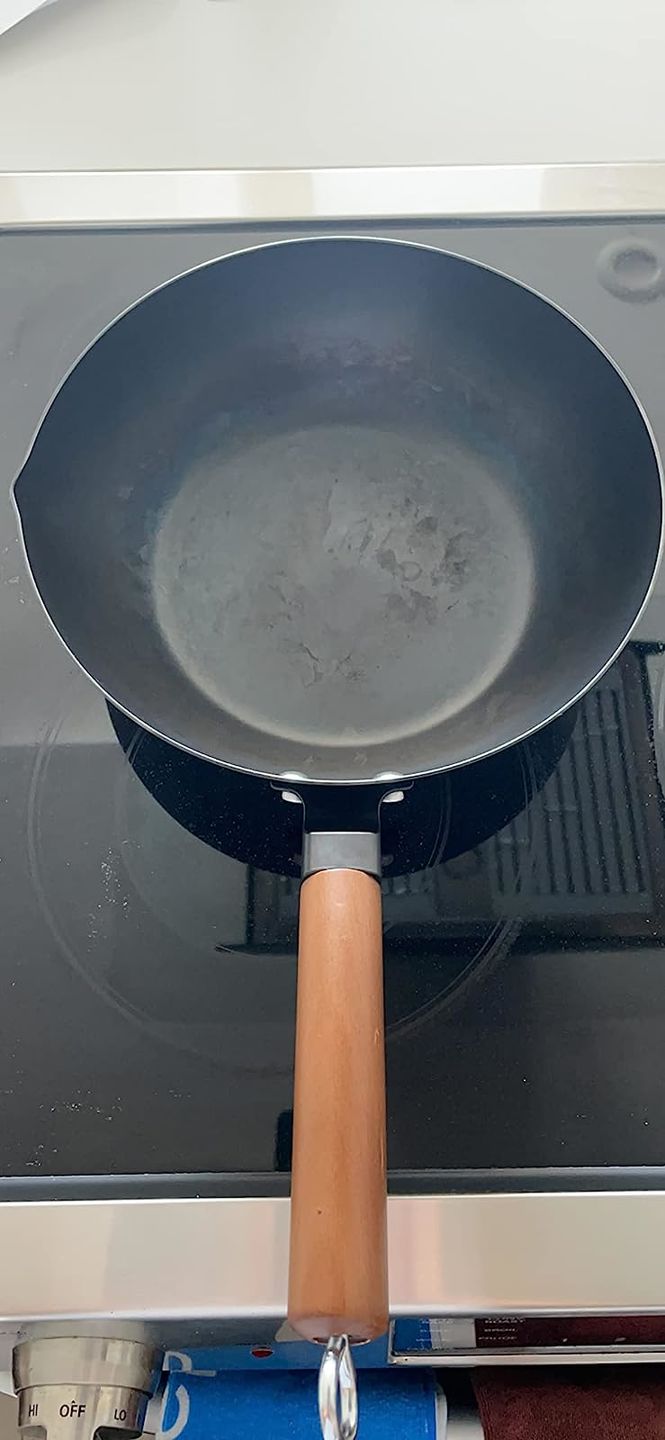Customer photo review of WANGYUANJI Large Flat Bottom Carbon Steel Wok 11.8"