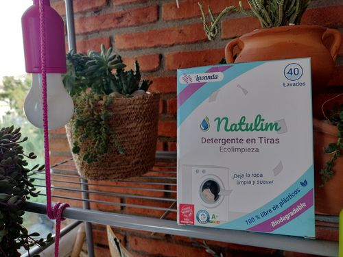 Customer photo review of Eco-Tiras de Detergente 40 lavados Natulim