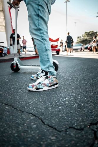 Customer photo review of Personalized Sneakers, Custom Sneakers, Put name or business name on it, AJ4-C03100