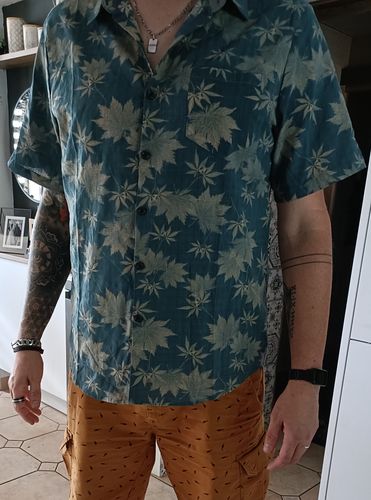 Customer photo review of Lot de 2|Chemise à fleurs hawaïenne en coton rétro pour homme