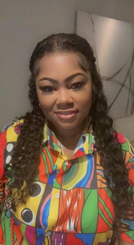 Customer photo review of Deep Wave Pre-Made Hairline 360 Lace Frontal Ponytail Wig