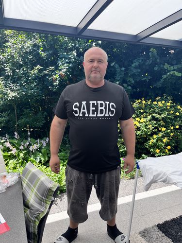 Customer photo review of Lifestyle Damen Oversized T-Shirt schwarz by SAEBIS®