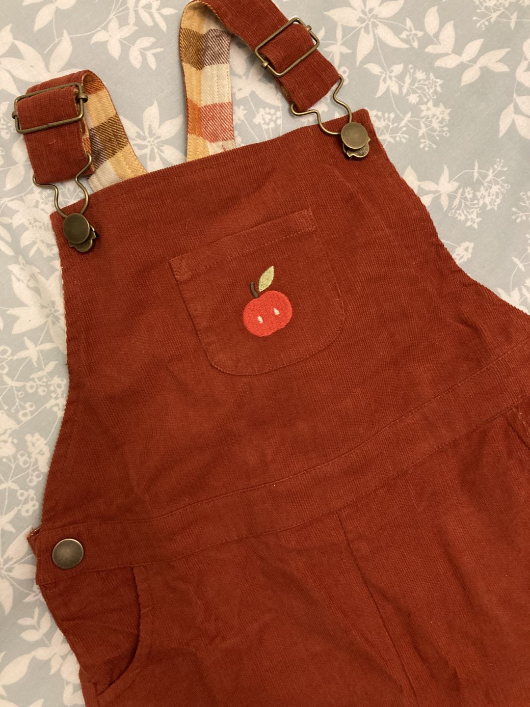 Customer photo review of Embroidered Apple Classic Corduroy Dungarees