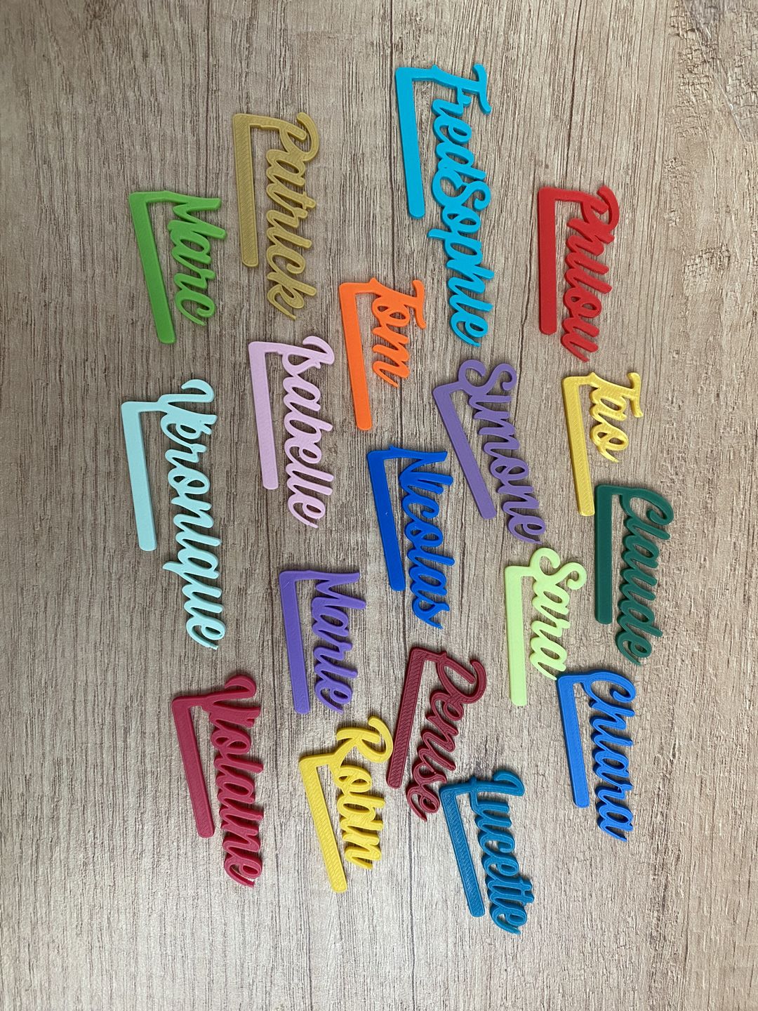 Customer photo review of Marque-verres Prénoms personnalisables - Originel