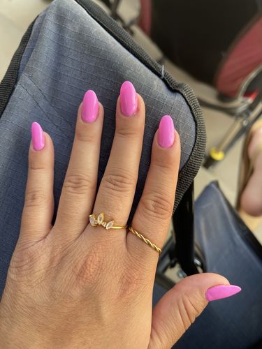 Customer photo review of Moonstone Crown Ring (Gold)