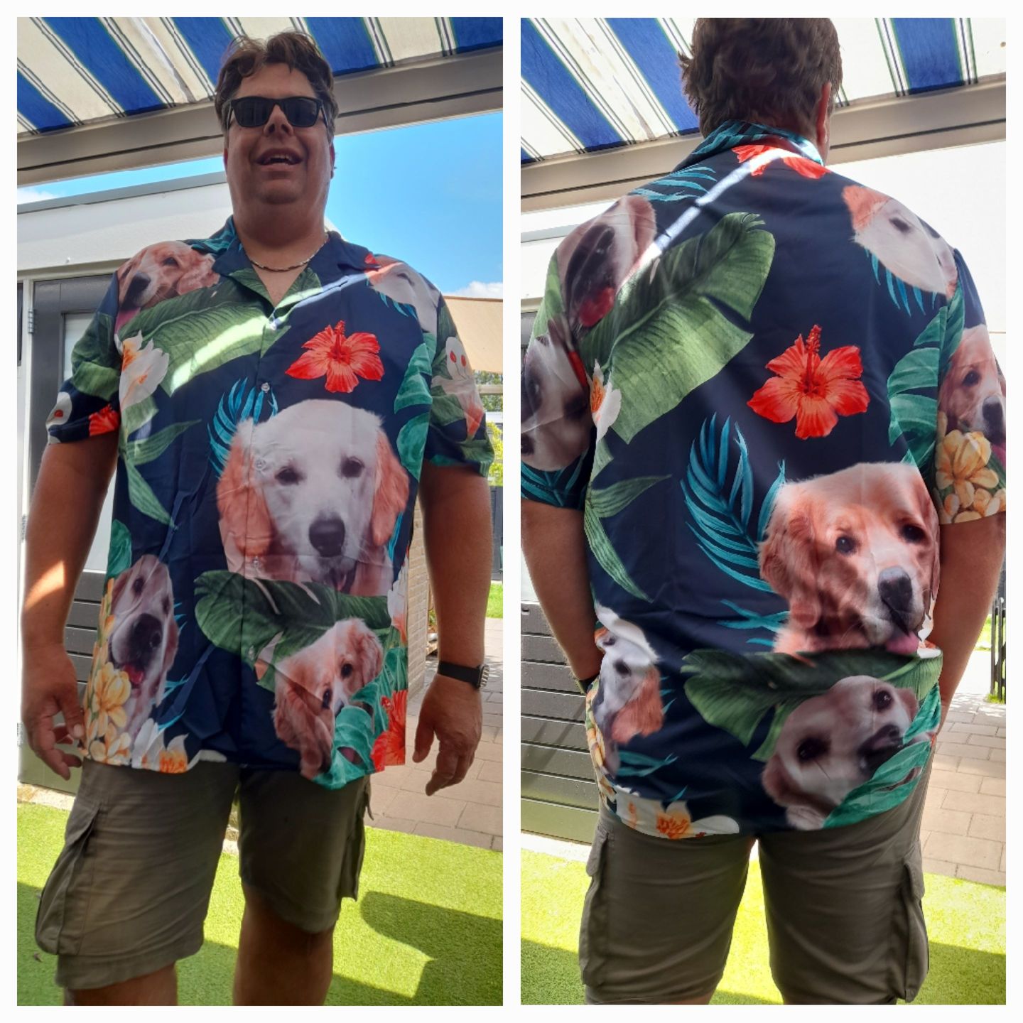Customer photo review of Jouw foto - Gepersonaliseerd Hawaiiaans hemd