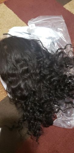 Customer photo review of Deep Wave Pre-Made Hairline 360 Lace Frontal Ponytail Wig