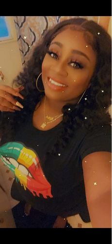 Customer photo review of Deep Wave Pre-Made Hairline 360 Lace Frontal Ponytail Wig