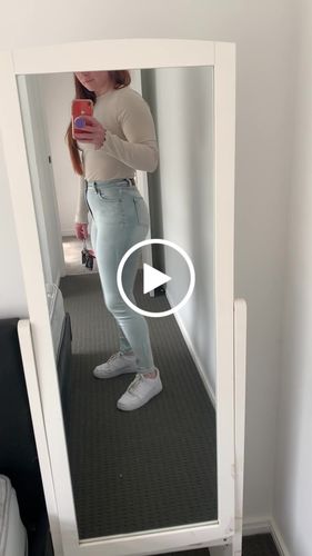 Customer video review of Impact High Waist T4X Skinny Jeans - Vintage Blue