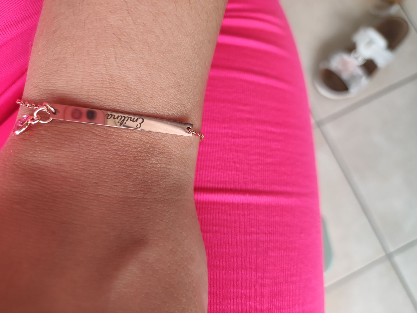 Customer photo review of Zapestnica: Name Birthstone