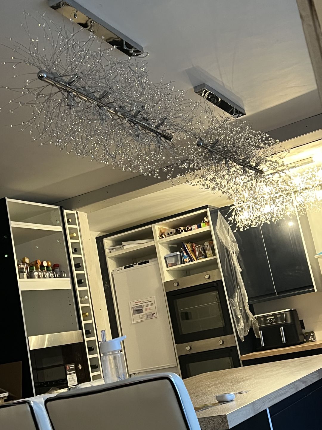 Customer photo review of Modern 12-Light Crystal Chandelier