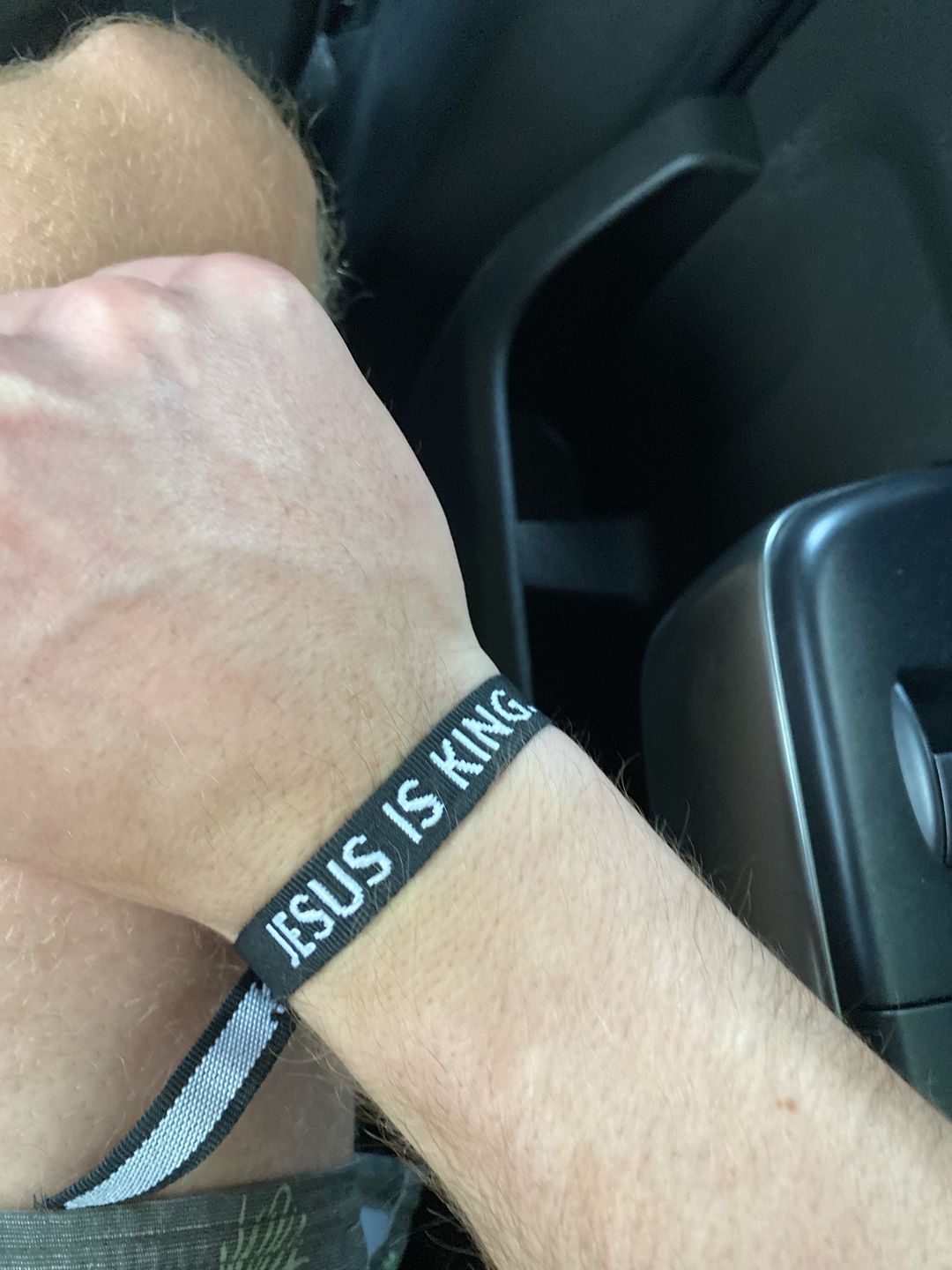 Customer photo review of Jesus Is King Bracelet