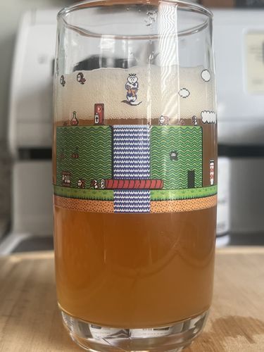Customer photo review of <10 left (v.minor imperfection) "Mario and Friends" SMB2 17oz glass *LTD EDITION*