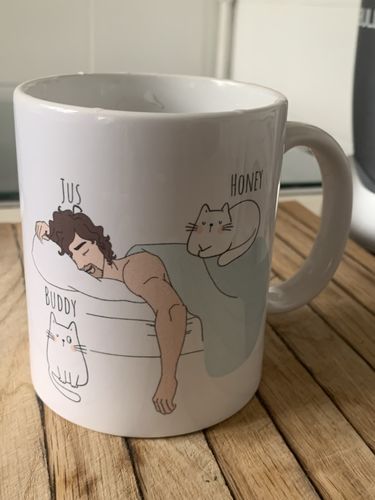 Customer photo review of Personalized Cat Dad Mug