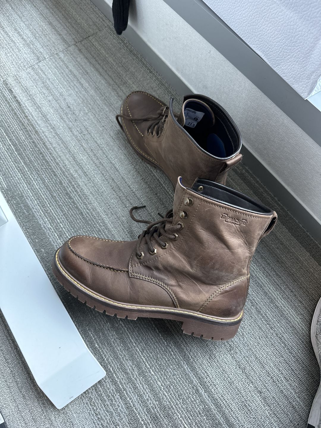 Customer photo review of boots moc-toe tobacco brown