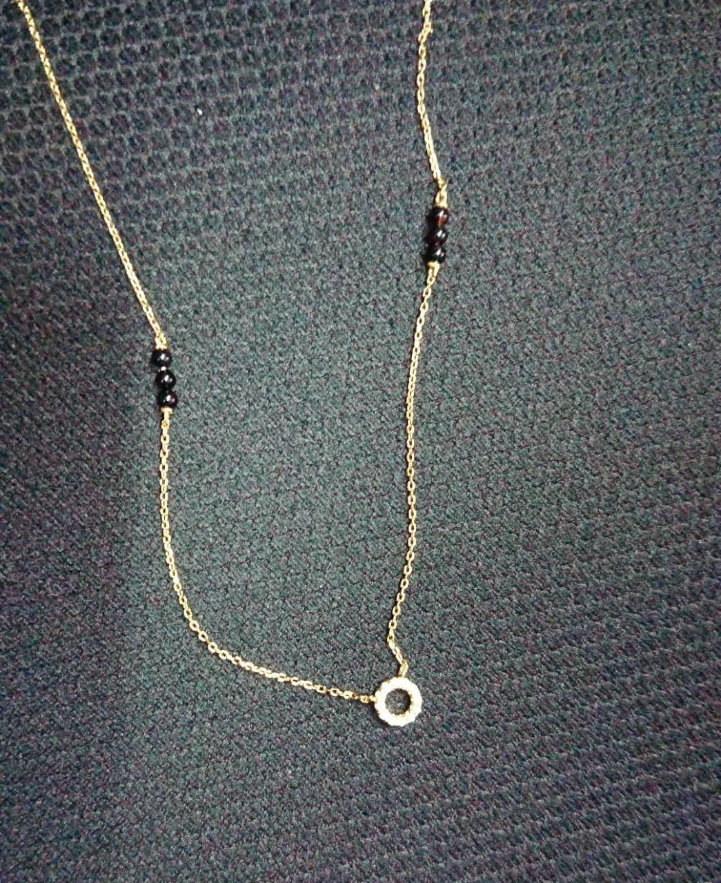 Customer photo review of Saraswathi Diamond Mangalsutra | BIS Hallmarked | 18k Gold Vermeil
