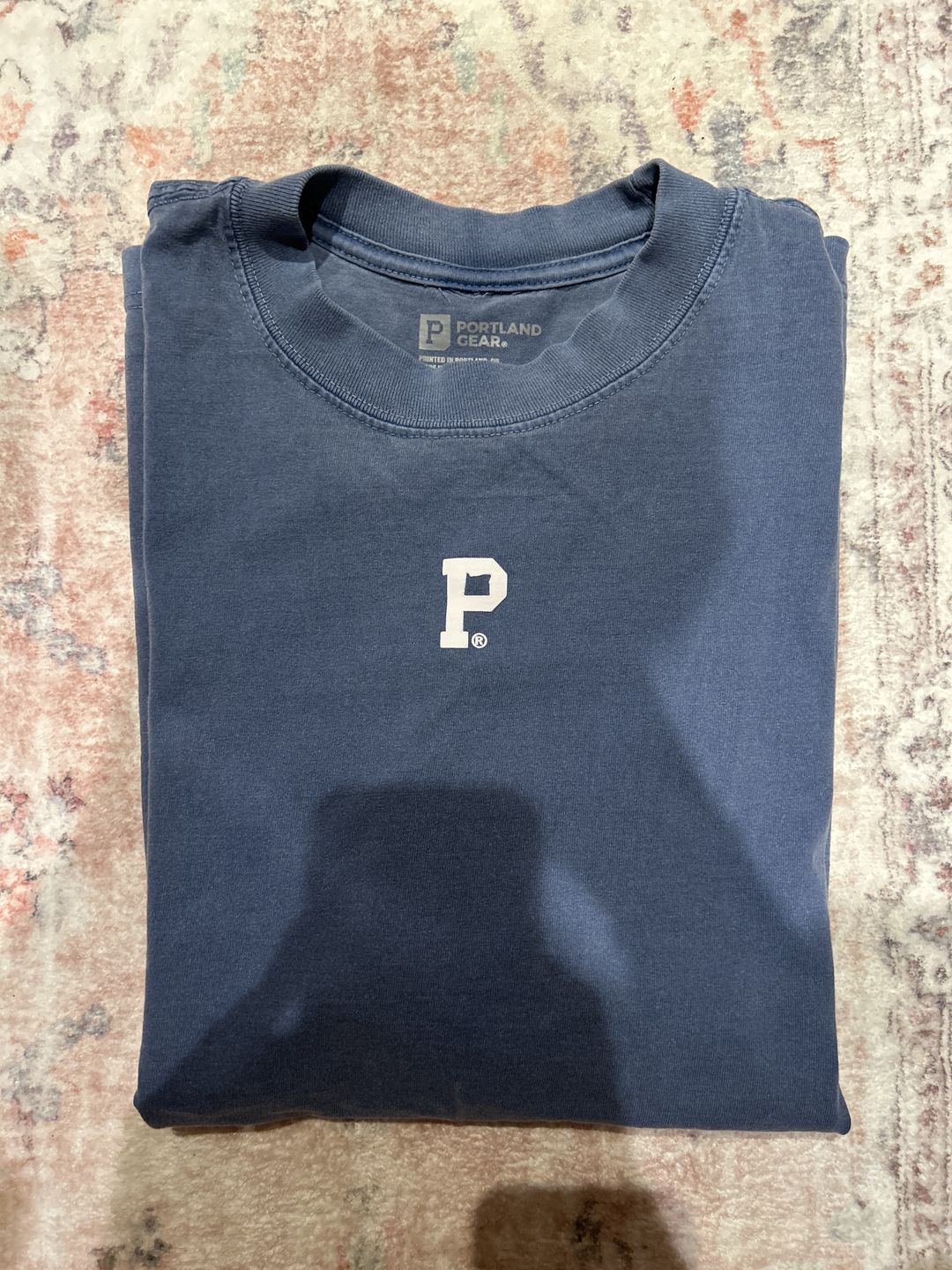 Customer photo review of HeavyKnit Centerpiece Tee - Denim