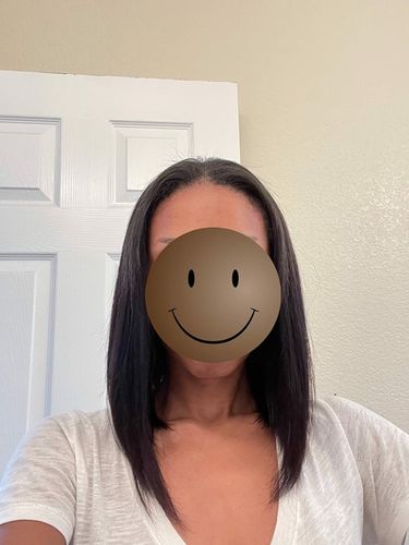 Customer photo review of No Sew In, No Glue Bob Wig U Part Wig/ V Part Wig