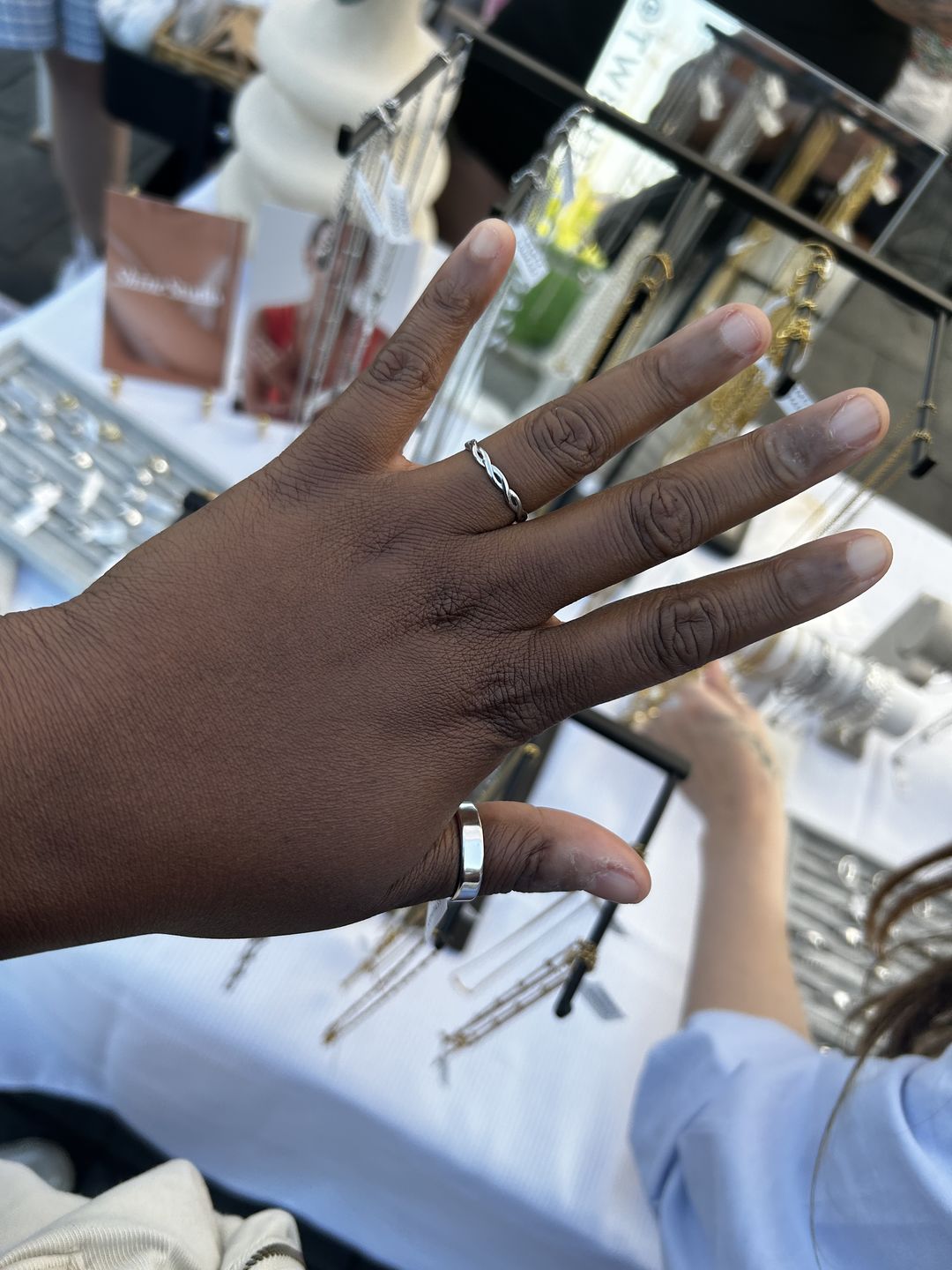 Customer photo review of Braided Ring - Silver