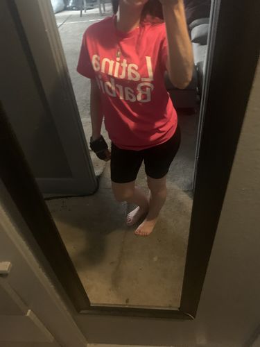 Customer photo review of B Latina T Shirt Hot Pink