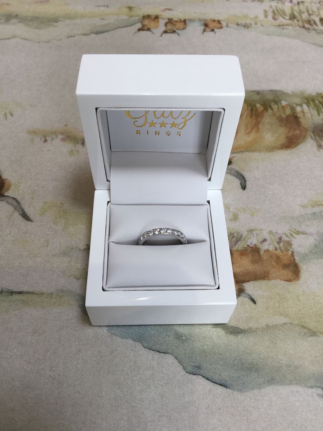 Customer photo review of White Gold 3mm Full Glitz Ring
