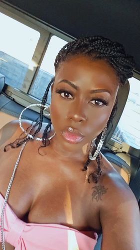 Customer photo review of Hoop Name Earrings