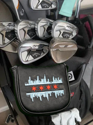 Customer photo review of Personalized Large Mallet Putter Headcover With Your Logo Or Name