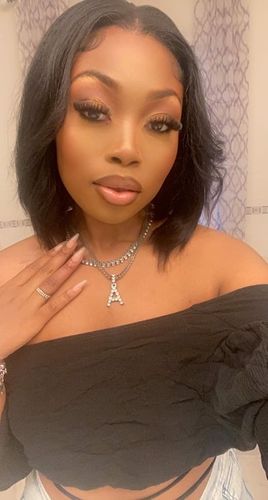 Customer photo review of No Sew In, No Glue Bob Wig U Part Wig/ V Part Wig