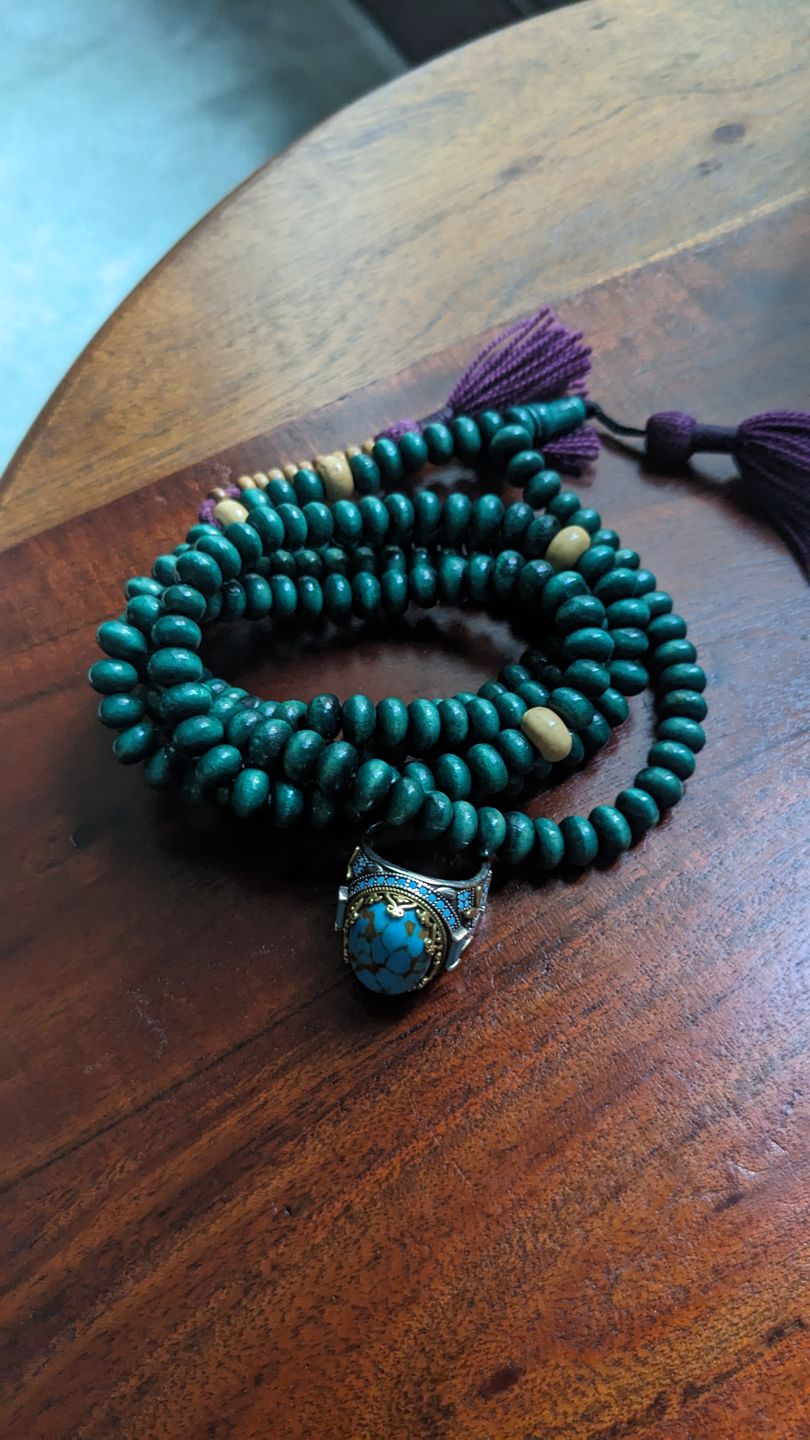Customer photo review of The Queen's Sterling Silver Turquoise Ring for Women
