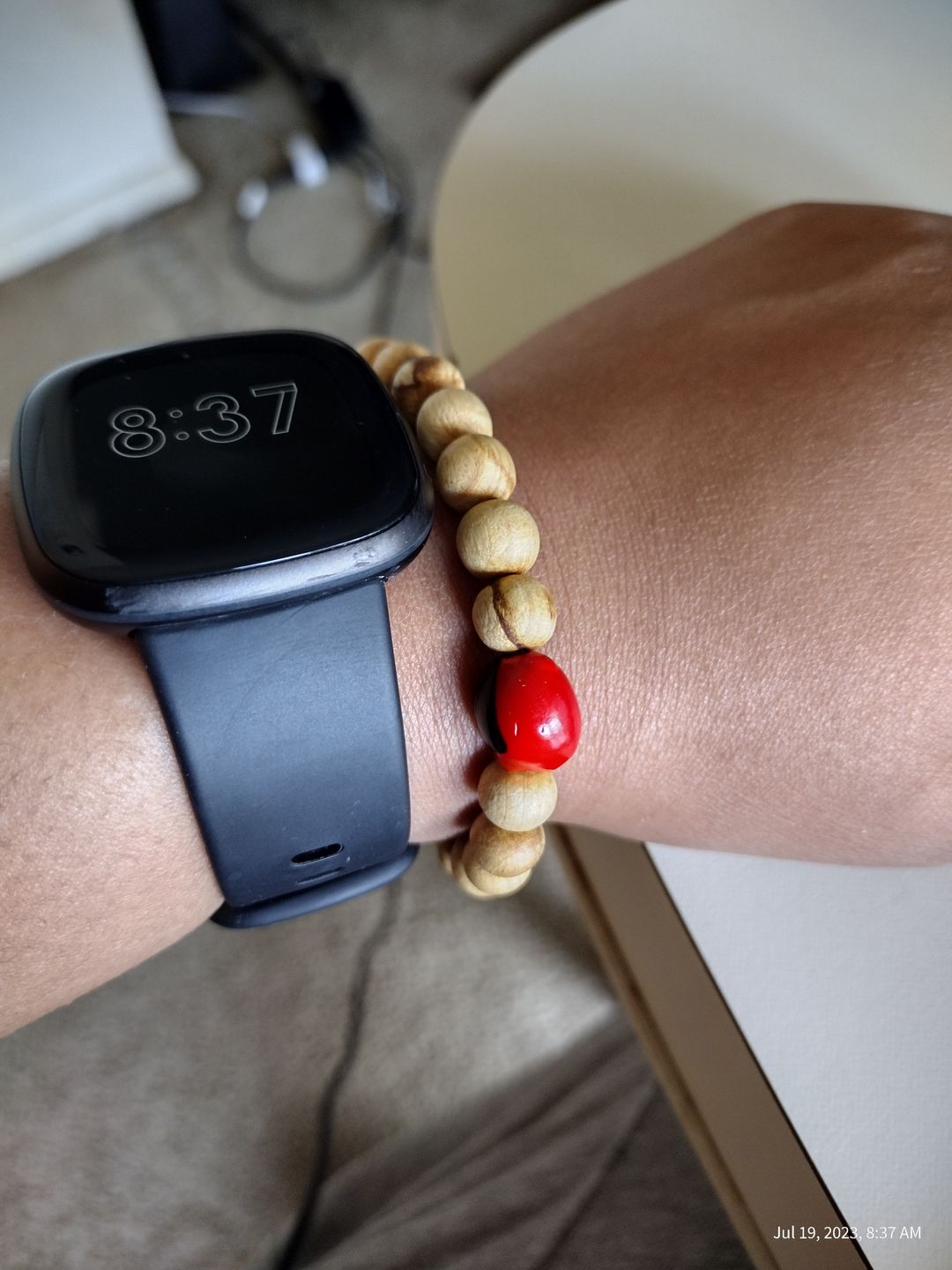 Customer photo review of Palo Santo and Huayruro Bracelet