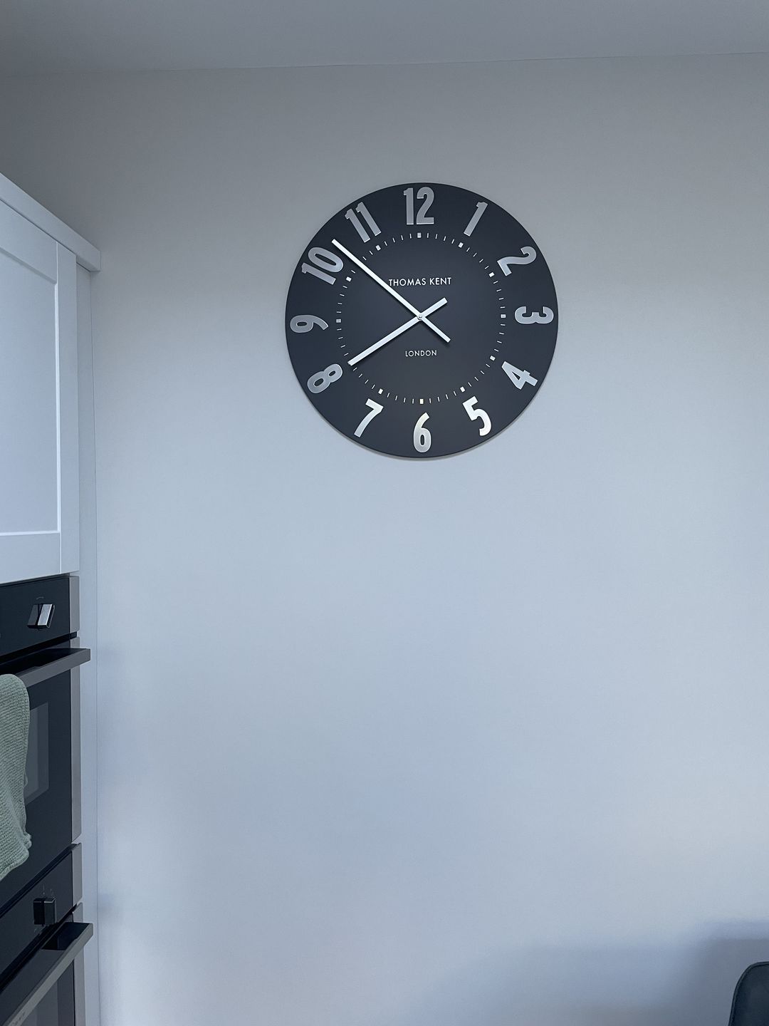 Customer photo review of Thomas Kent London. Mulberry Wall Clock 20" (51cm) Graphite Silver