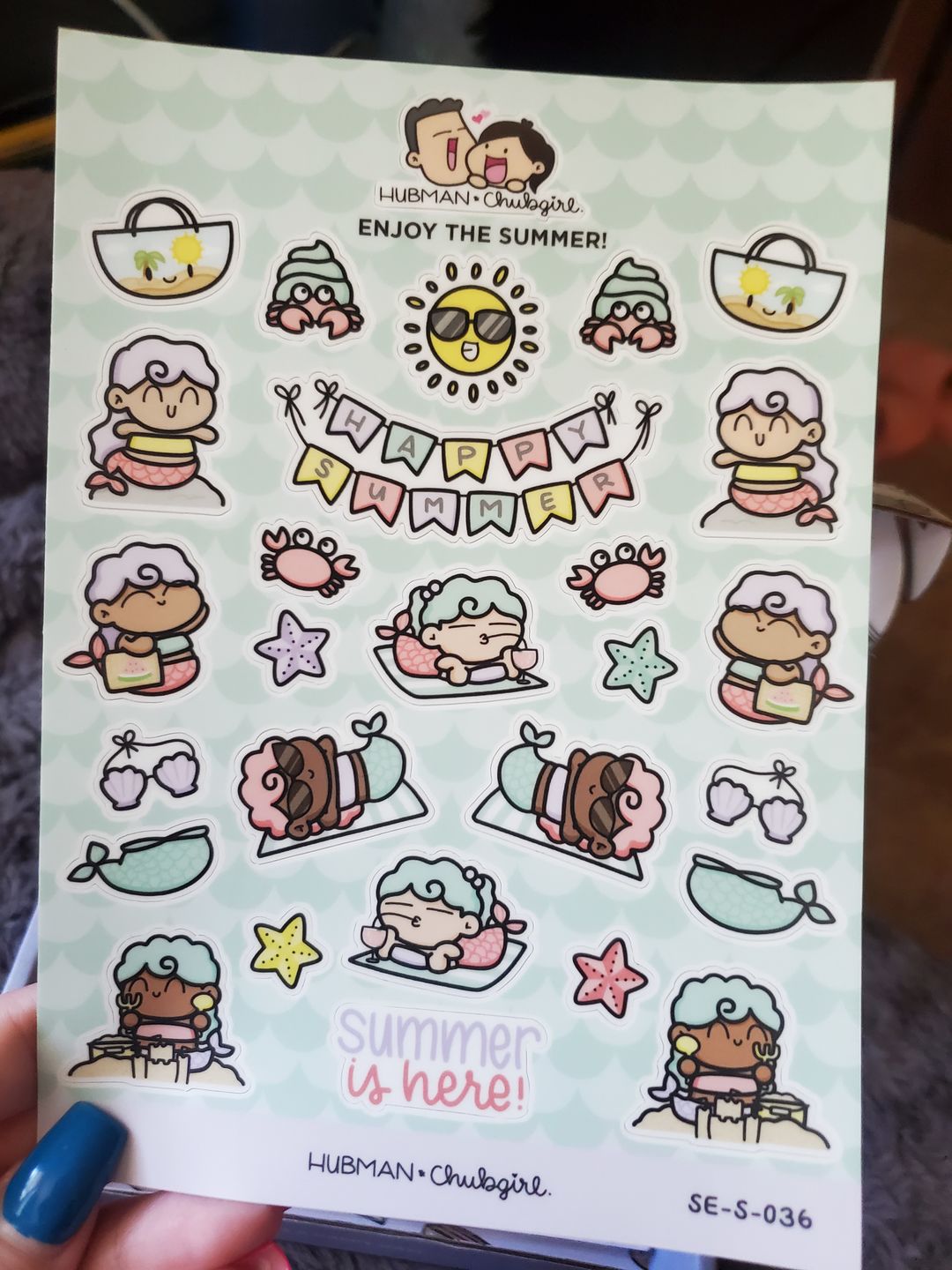 Customer photo review of Enjoy the Summer Sticker Sheet