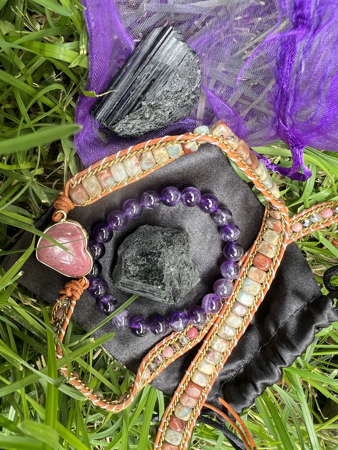 Customer photo review of Amethyst Sensory Bracelet