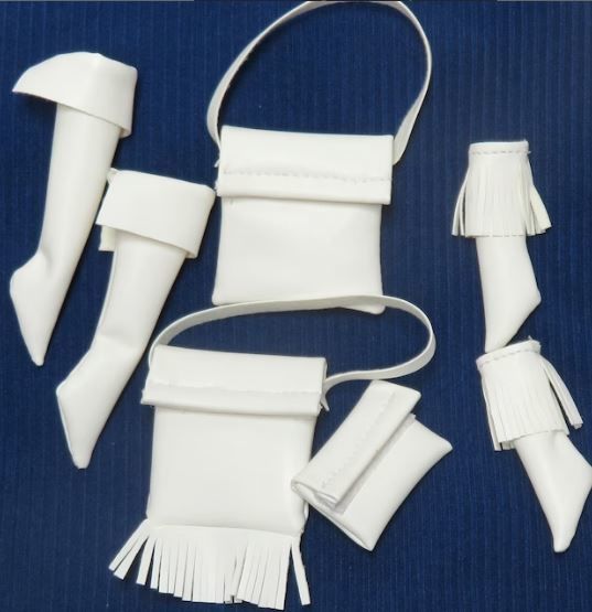 Customer photo review of Off White Stretch Faux Leather