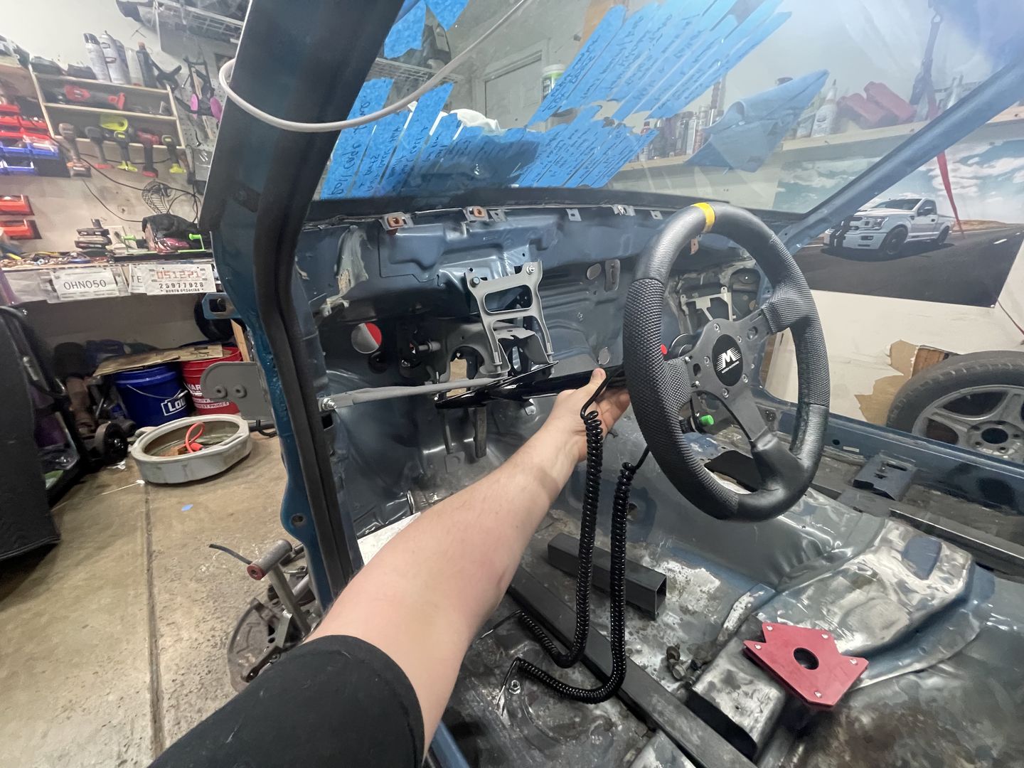Customer photo review of Motion Raceworks 79-93 Ford Fox Body Mustang Chromoly Lightweight Steering Column 15-100
