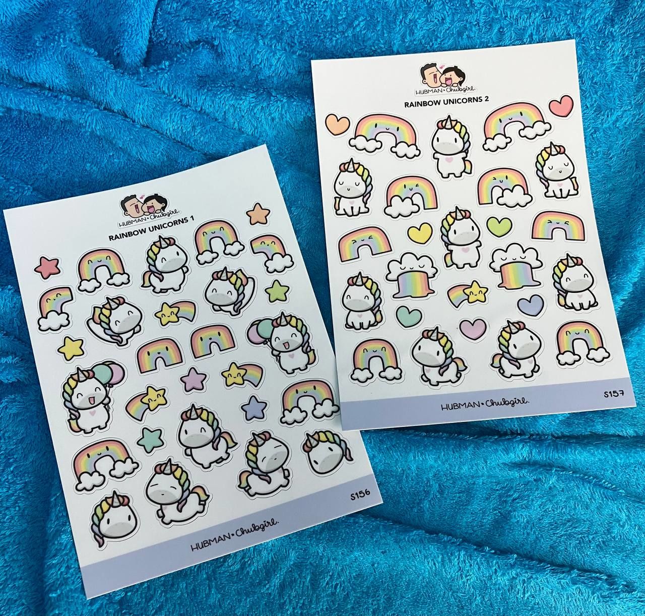Customer photo review of Rainbow Unicorns 2 Sticker Sheet