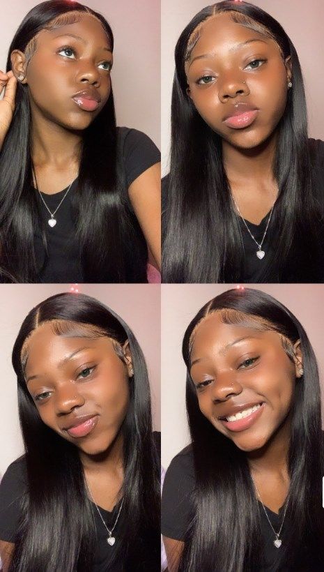 Customer photo review of 4C Edges | Luvwin 180% Density Straight with Yaki Edges Free Parting Undetectable Lace Front Wig | Afro Inspired
