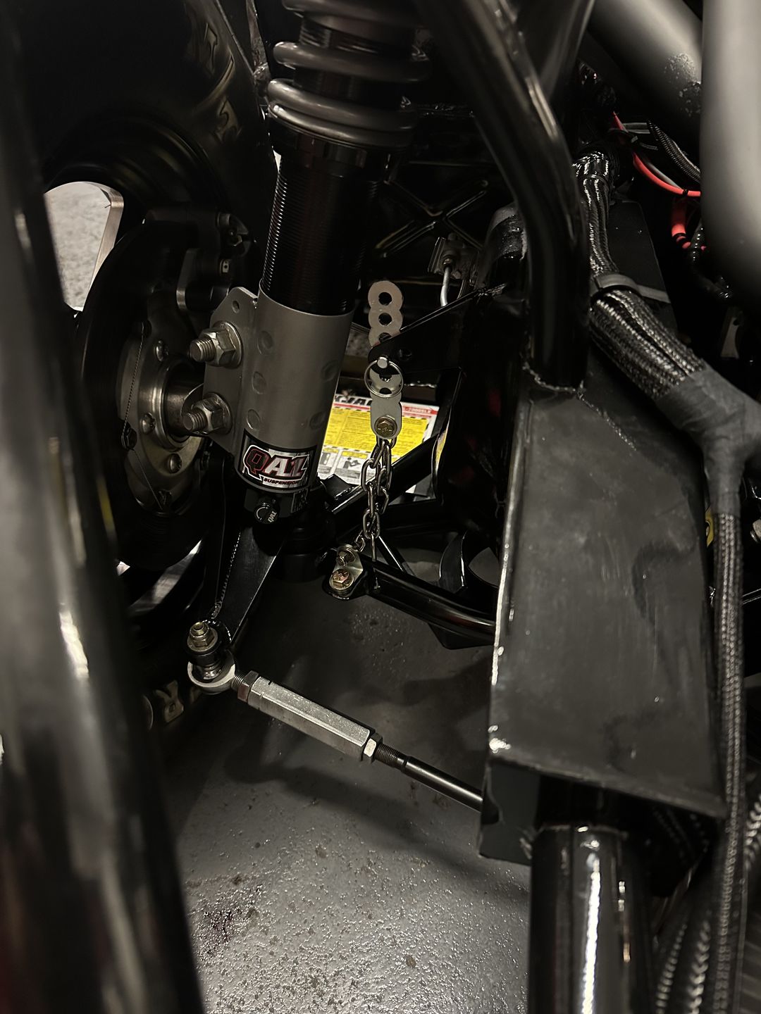 Customer photo review of Motion Raceworks Chain Travel Limiters w/ Quick Pins