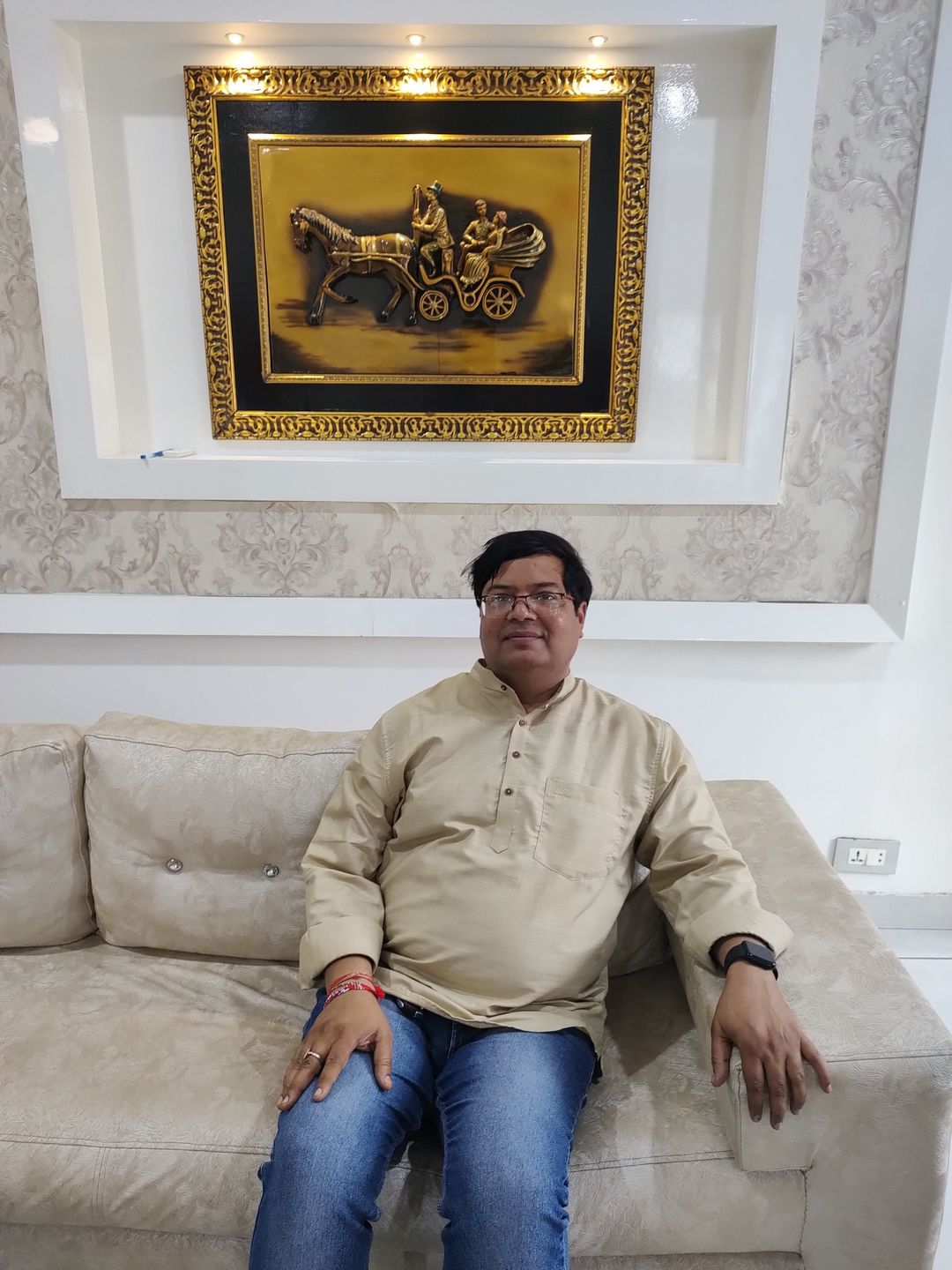 Customer photo review of Uathayam White-Culture Kurta For Men