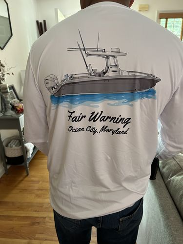 Customer photo review of Dri-Fit Custom Boat Shirts - Long Sleeve