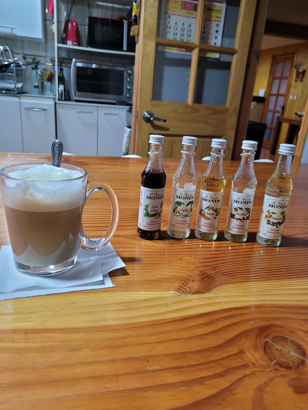 Customer photo review of Syrup Monin Coffee Collection 5 Sabores de 50 Ml c/u