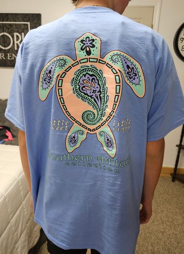 Customer photo review of Paisley Turtle - Carolina Blue