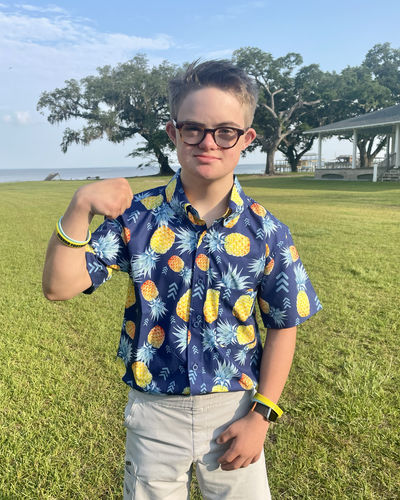 Customer photo review of 21 Pineapples Signature Button Up Shirt