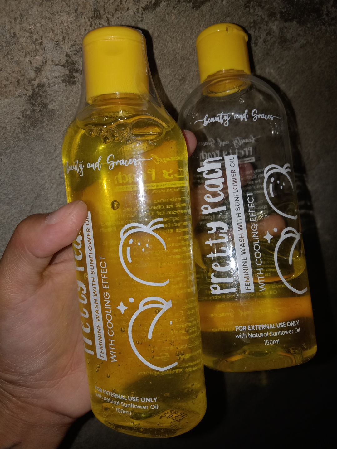 Customer photo review of SUPER TRENDING! AUTHENTIC Pretty Peach Feminine Wash