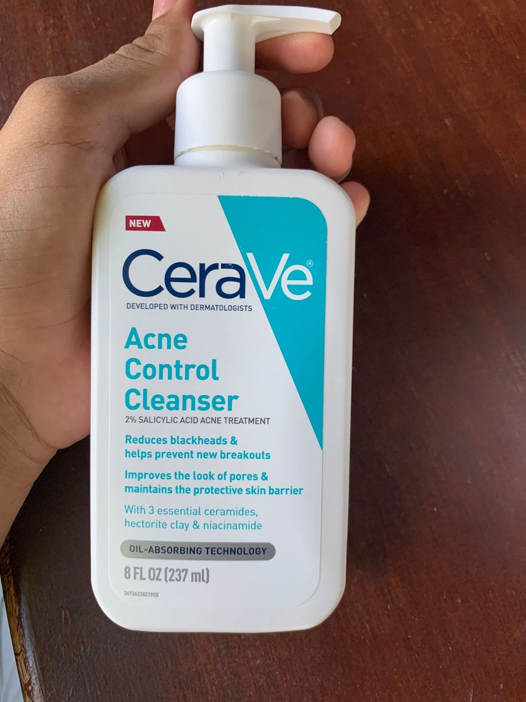 Customer photo review of Acne Control Cleanser with Salicylic Acid