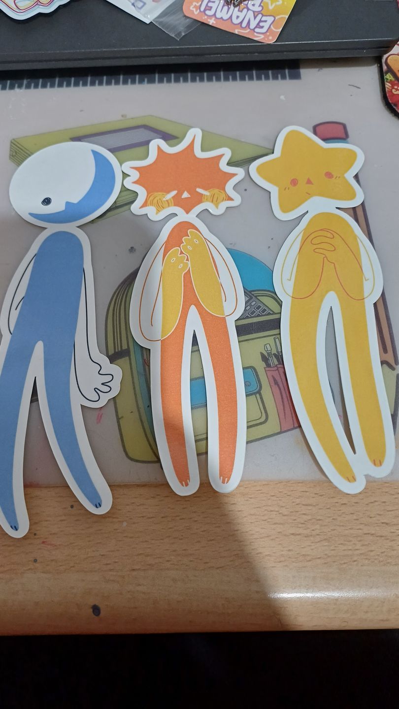 Customer photo review of Minimalistic Space People Bookmark