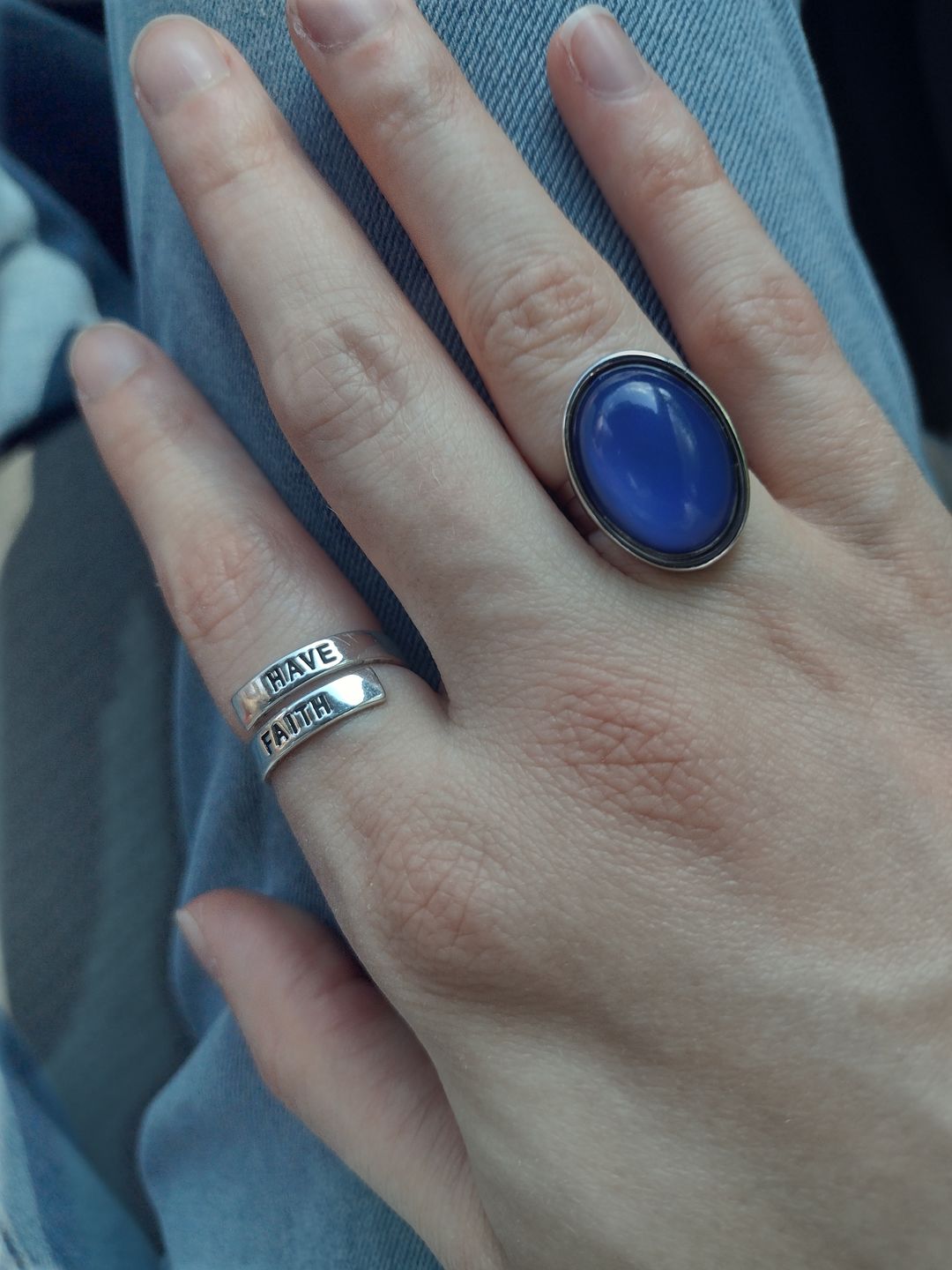 Customer photo review of Oval Mood Ring