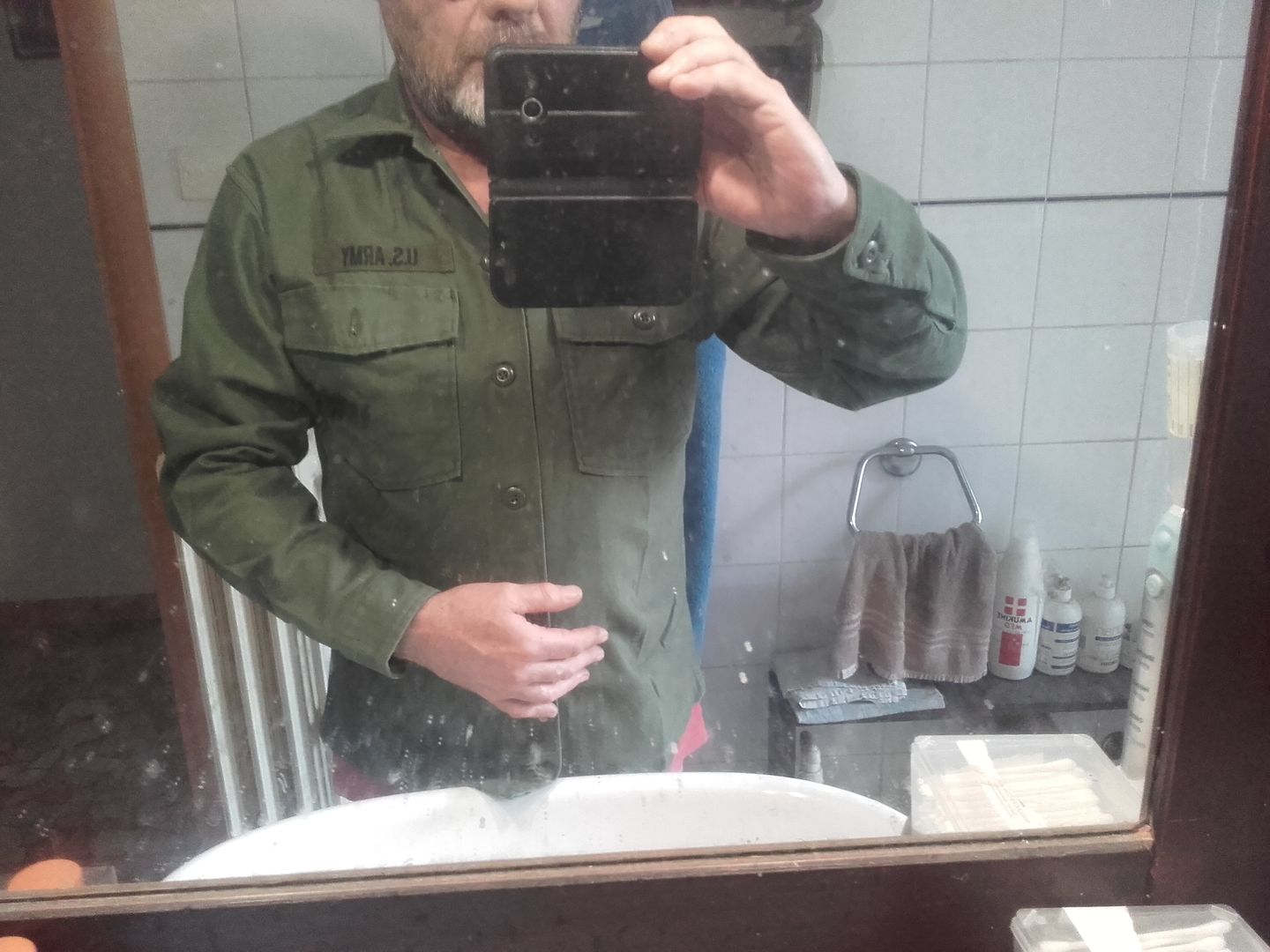 Customer photo review of Vietnam War US Army OG-107 Fatigue Utility Shirt - Plain