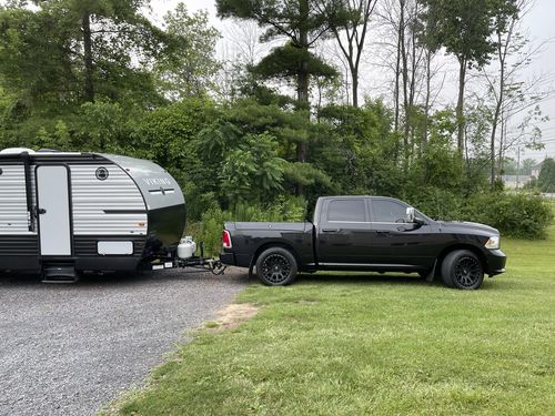 Customer photo review of 2013-2018 Dodge Ram 1500 Air Suspension Conversion/Delete Kit With Light Fix Module and Camber Bolts (DR14FMCK)