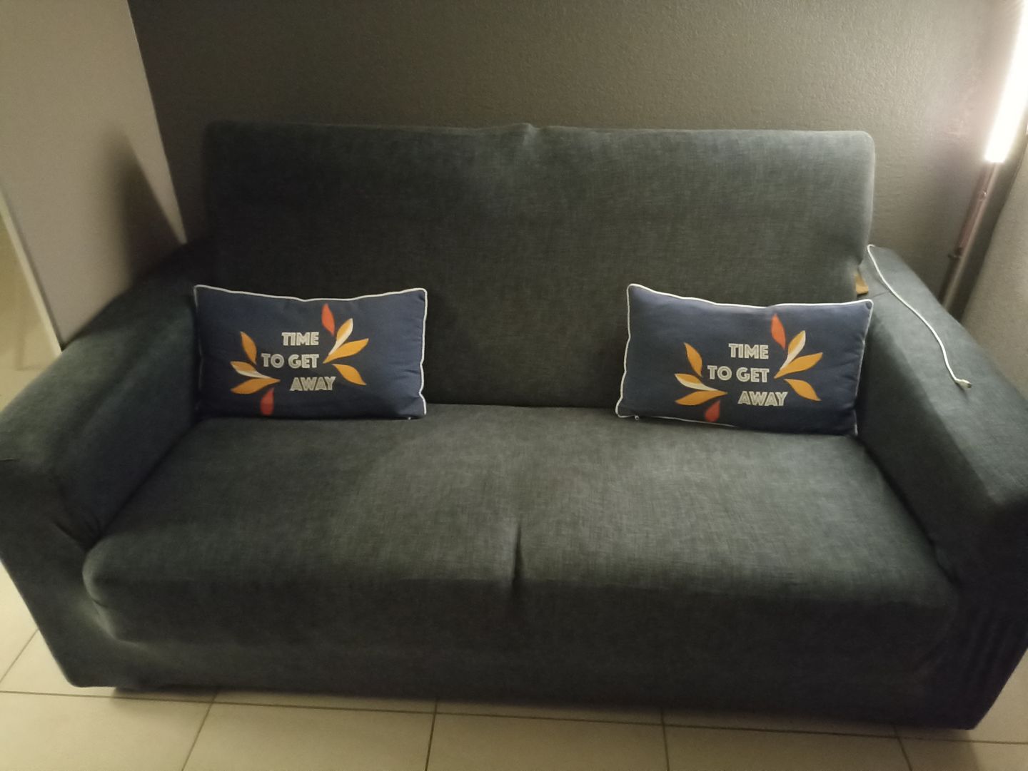 Customer photo review of Bleu Classy - Housse de Canapé Extensible